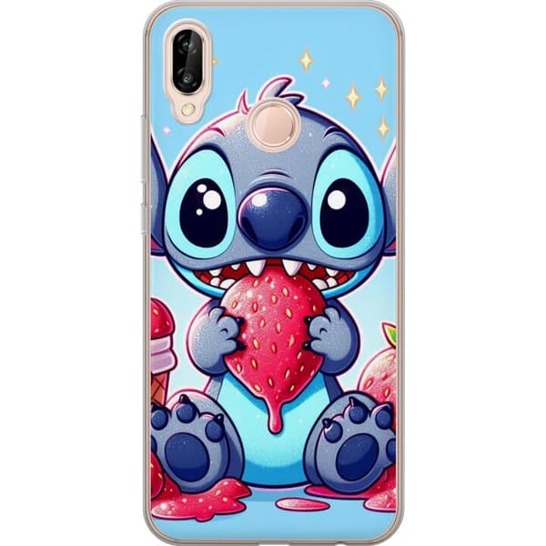 Huawei P20 lite Gjennomsiktig deksel Strawberry Stitch