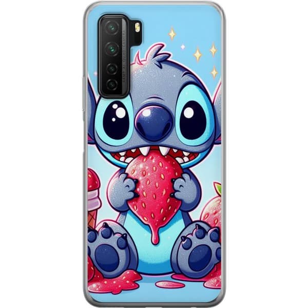 Huawei P40 lite 5G Gennemsigtig cover Strawberry Stitch