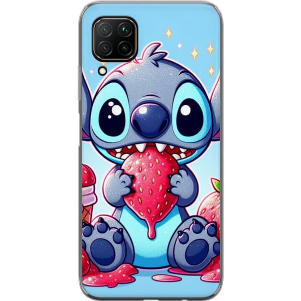 Huawei P40 lite Läpinäkyvä kuori Strawberry Stitch