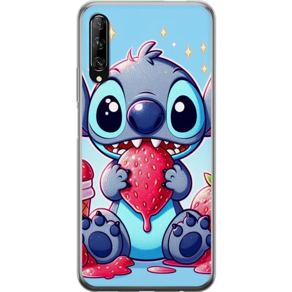 Huawei P smart Pro 2019 Genomskinligt Skal Strawberry Stitch
