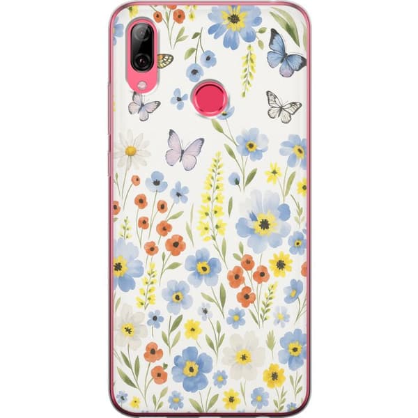 Huawei Y7 (2019) Gennemsigtig cover Sommerblomster