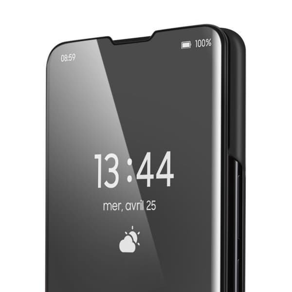 Fodral för Honor Magic 7 Lite Flip Spegel Stöd Svart