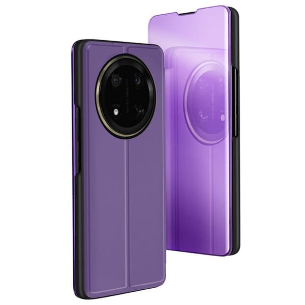 Étui för Honor Magic 7 Lite Med Spegel Flip Stöd Lila