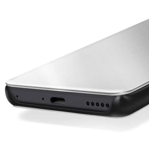 Fodral för Honor Magic 7 Lite Med Spegelklaff Stöd Silver