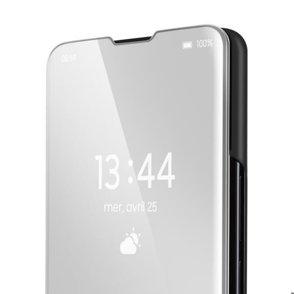 Fodral för Honor Magic 7 Lite Med Spegelklaff Stöd Silver