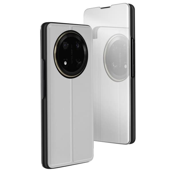 Fodral för Honor Magic 7 Lite Med Spegelklaff Stöd Silver