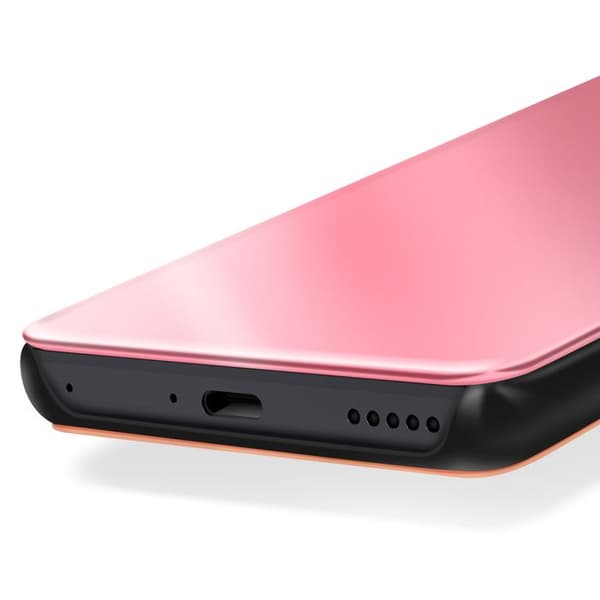 Fodral för Honor Magic 7 Lite Flip Spegel Stöd Roséguld