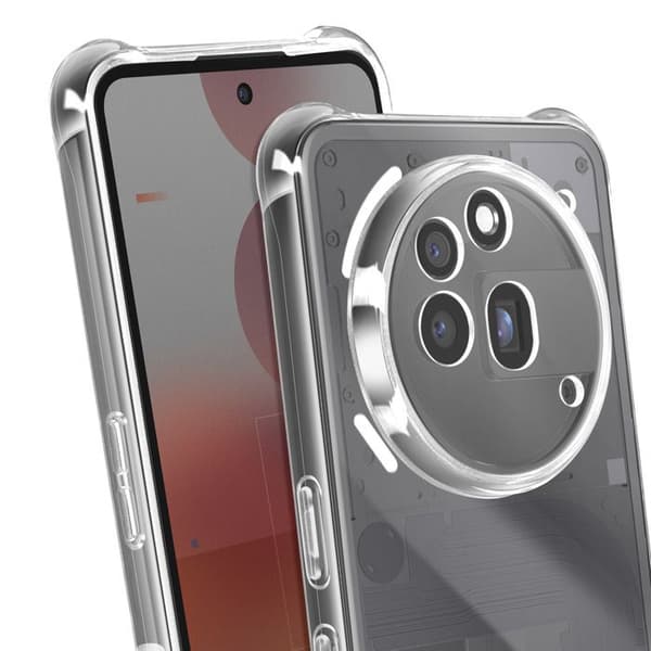 Skydd för Nothing Phone 3a Pro Stötavvisande Förstärkta hörn Transparent