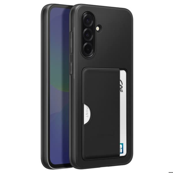 Coque för Samsung A36 Kortficka Silikon Soft touch Original Samsung Svart