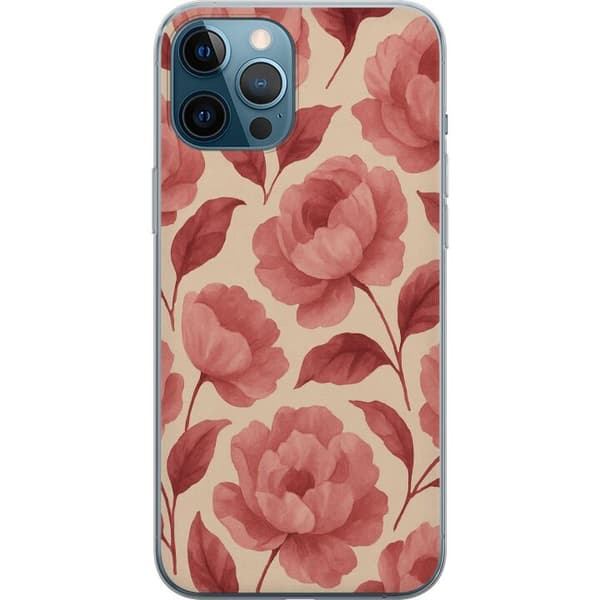 Apple iPhone 12 Pro Max Gennemsigtig cover Roseblomst