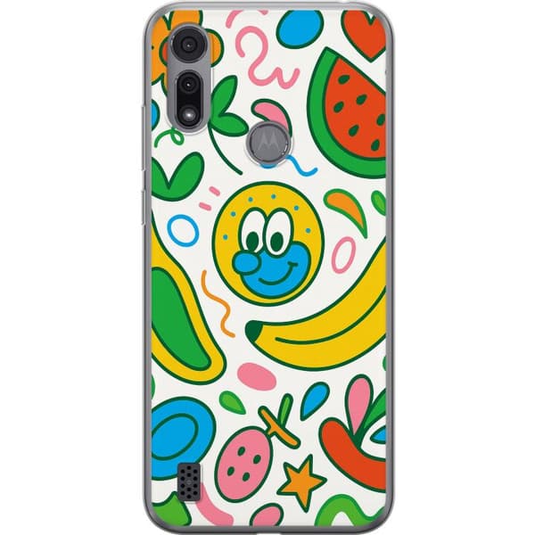 Motorola Moto E6i Gjennomsiktig deksel Sommerfuglslør
