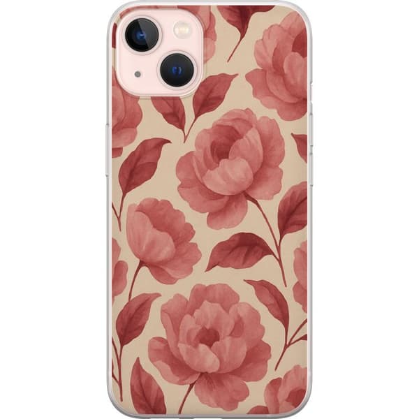 Apple iPhone 13 Gennemsigtig cover Roseblomst