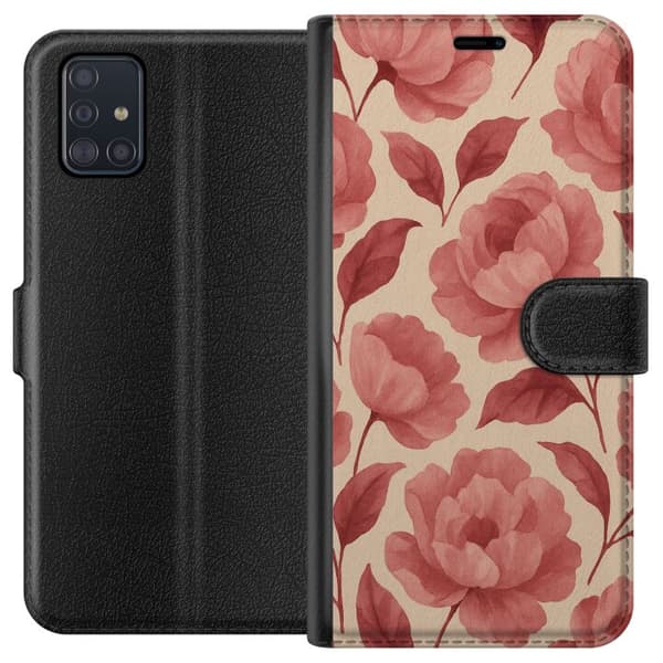 Samsung Galaxy A51 Lommeboketui Rose Blomst