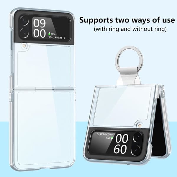 Samsung Galaxy Z Flip3 5G Luxury Iskunkestävälle läpinäkyvälle kotelolle