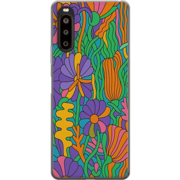 Sony Xperia 10 II Läpinäkyvä kuori Värien räjähdys