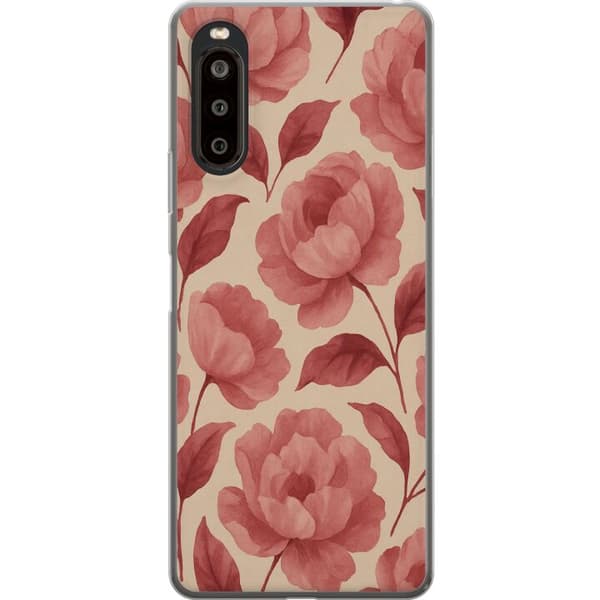 Sony Xperia 10 II Gjennomsiktig deksel Rose Blomst