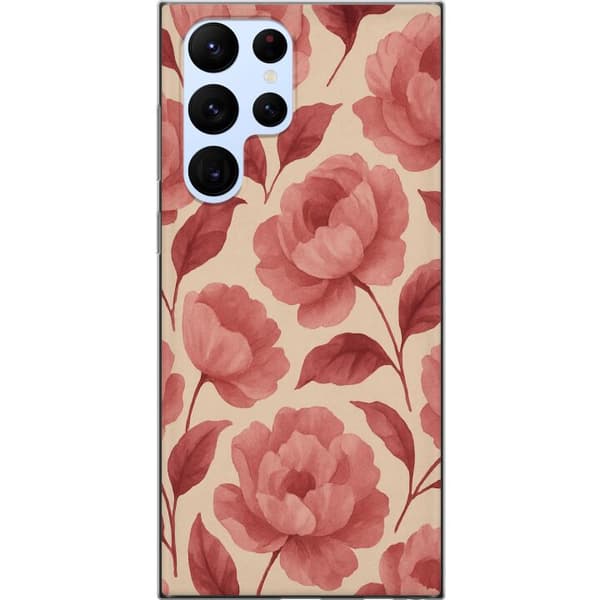 Samsung Galaxy S22 Ultra 5G Gennemsigtig cover Roseblomst