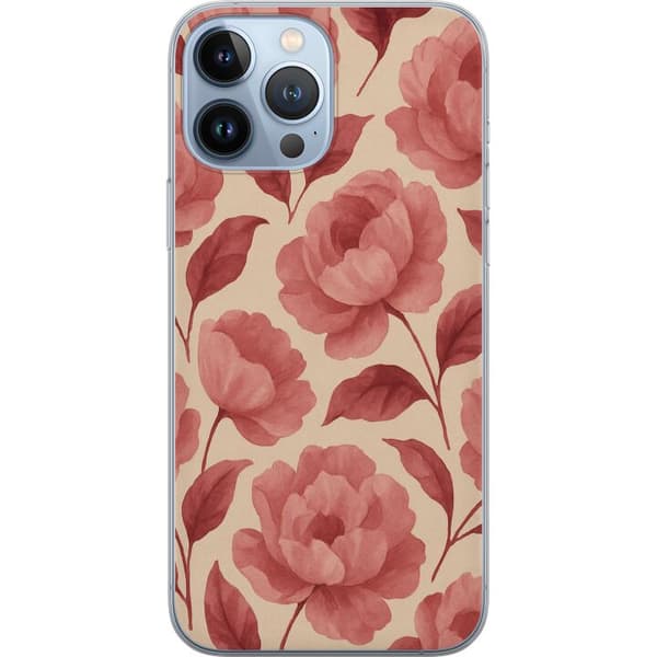 Apple iPhone 13 Pro Max Gennemsigtig cover Roseblomst