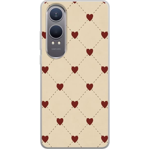 OnePlus Nord CE4 Lite Gennemsigtig cover Hjertegitter