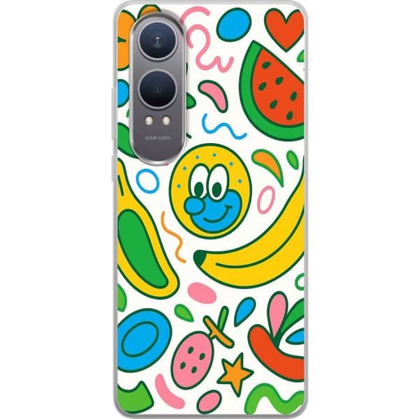 OnePlus Nord CE4 Lite Gennemsigtig cover Sommerfugle Slør