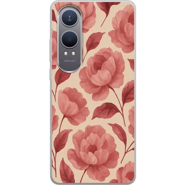 OnePlus Nord CE4 Lite Läpinäkyvä kuori Ruusun Kukinta