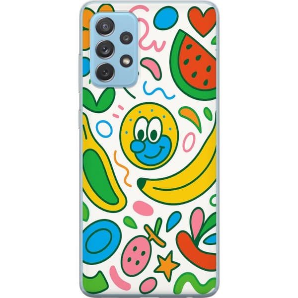 Samsung Galaxy A52 5G Läpinäkyvä kuori Perhosverho