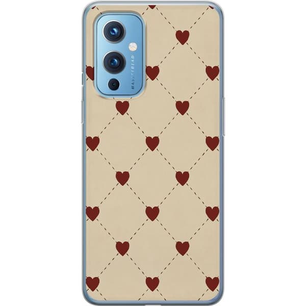 OnePlus 9 Genomskinligt Skal Heart Grid