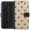 Miniatyrbild 1 av 3: Samsung Galaxy S21+ 5G Plånboksfodral Heart Grid