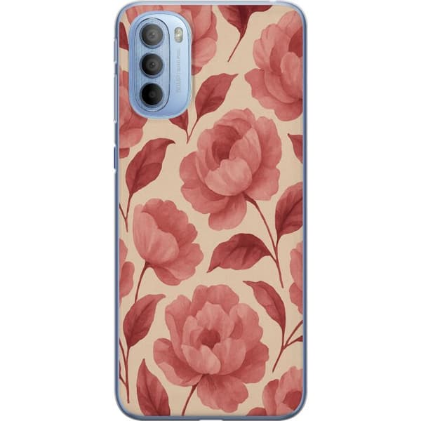 Motorola Moto G31 Genomskinligt Skal Rose Bloom