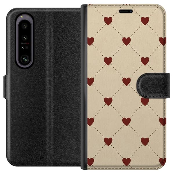 Sony Xperia 1 IV Lompakkokotelo Sydänverkko