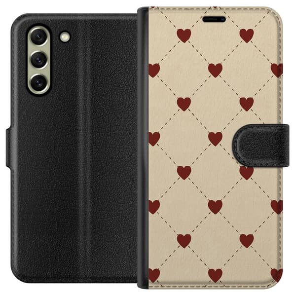 Samsung Galaxy S21 FE 5G Lommeboketui Hjertegrind