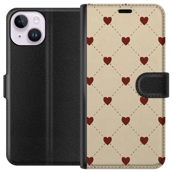Apple iPhone 15 Lompakkokotelo Sydänverkko