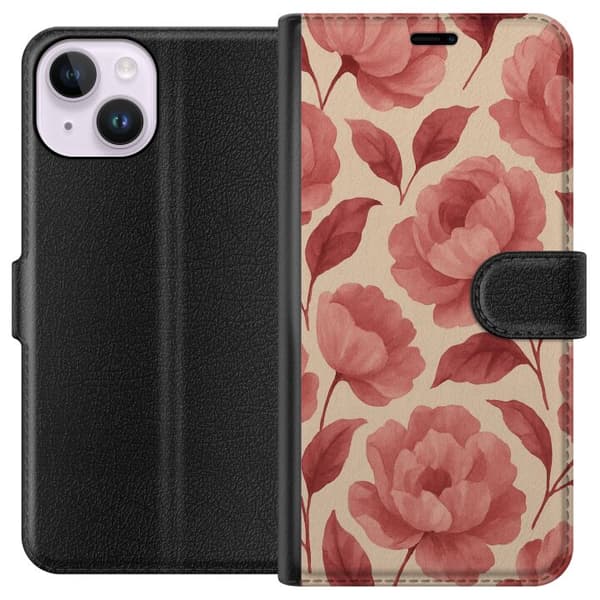 Apple iPhone 15 Plånboksfodral Rose Bloom