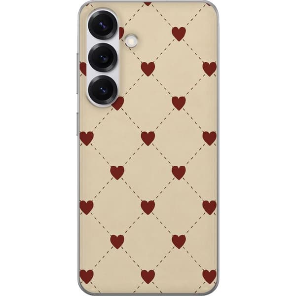 Samsung Galaxy S25 Läpinäkyvä kuori Sydänverkko