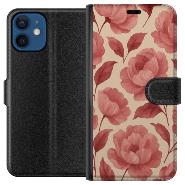 Apple iPhone 12 mini Lompakkokotelo Ruusun Kukinta