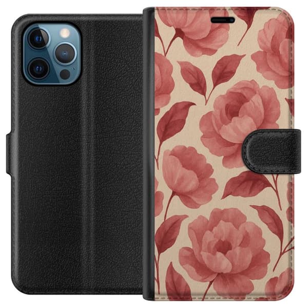 Apple iPhone 12 Pro Tegnebogsetui Roseblomst