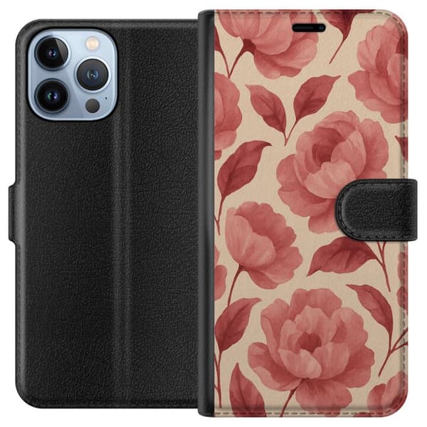 Apple iPhone 13 Pro Max Lompakkokotelo Ruusun Kukinta