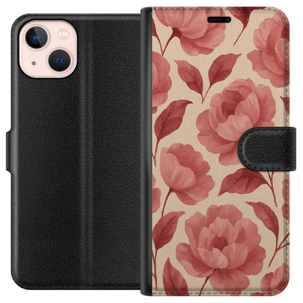 Apple iPhone 13 mini Tegnebogsetui Roseblomst