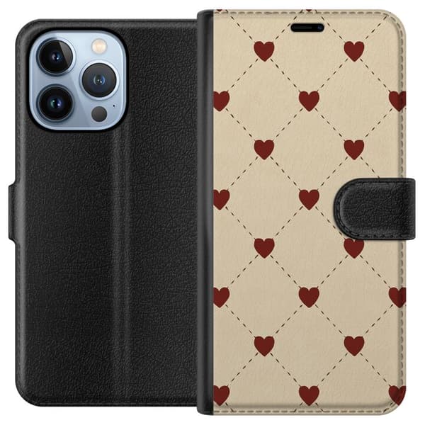 Apple iPhone 13 Pro Tegnebogsetui Hjertegitter