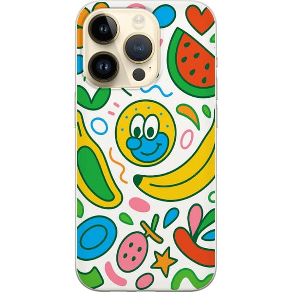 Apple iPhone 14 Pro Gennemsigtig cover Sommerfugle Slør