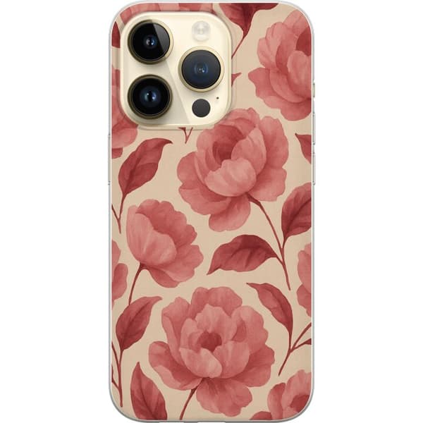 Apple iPhone 14 Pro Gennemsigtig cover Roseblomst