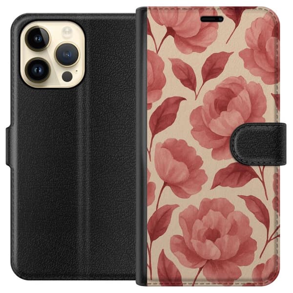 Apple iPhone 14 Pro Max Lommeboketui Rose Blomst