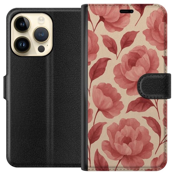 Apple iPhone 14 Pro Tegnebogsetui Roseblomst