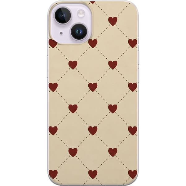 Apple iPhone 15 Läpinäkyvä kuori Sydänverkko