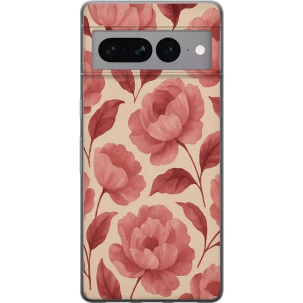 Google Pixel 7 Pro Gjennomsiktig deksel Rose Blomst