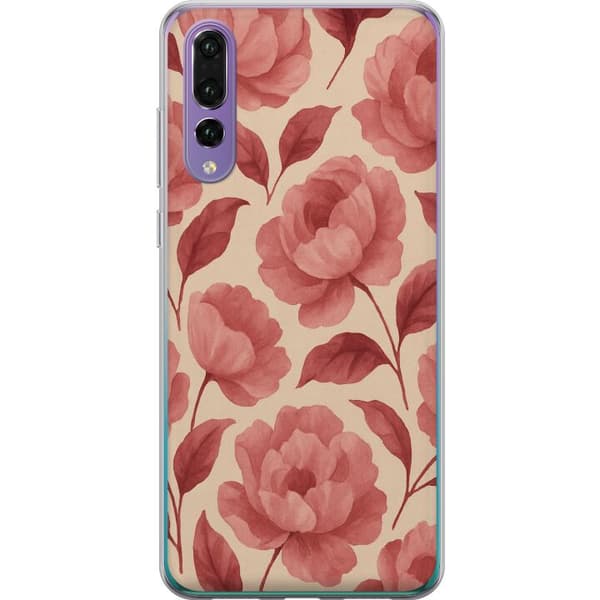 Huawei P20 Pro Läpinäkyvä kuori Ruusun Kukinta