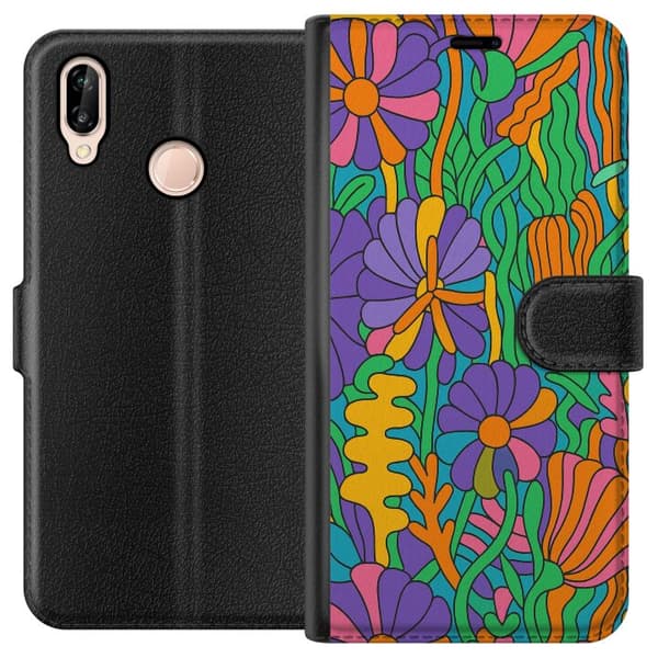 Huawei P20 lite Lompakkokotelo Värien räjähdys