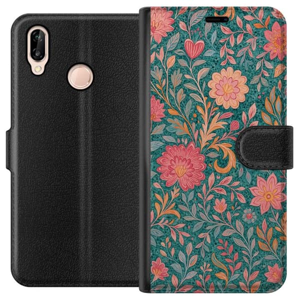Huawei P20 lite Tegnebogsetui Floral Dream