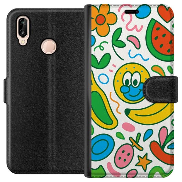 Huawei P20 lite Tegnebogsetui Sommerfugle Slør
