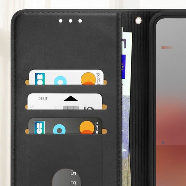 Fodral för Nothing Phone 3a Pro Klippstöd Plånbok Svart
